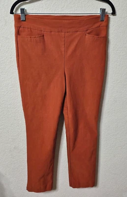 Chicos Pants Womens Size O U.S 4 Dark Orange Pull On Stretch Ankle w Pockets - Image 1 of 4