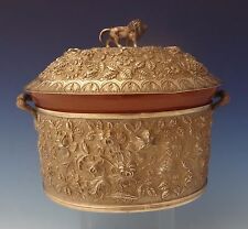Baltimore Rose by Schofield Repousse Sterling Casserole Dish with 3D Lion #0102