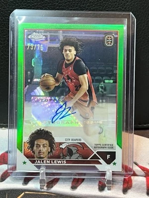 2023-24 Topps Chrome OTE Overtime Elite - Autographs Jalen Lewis #A-JL Green... - Image 1 of 3