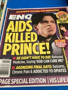 MAY 9, 2016 NATIONAL ENQUIRER MGAZINE FEATURING "PRINCE DEATH" SPECIAL EDITION - Picture 1 of 2