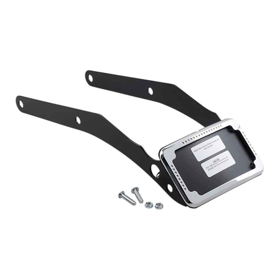 Montaje de matrícula curvado cromado Cycle Visions con luces LED - CV4653 Foto 1 de 1