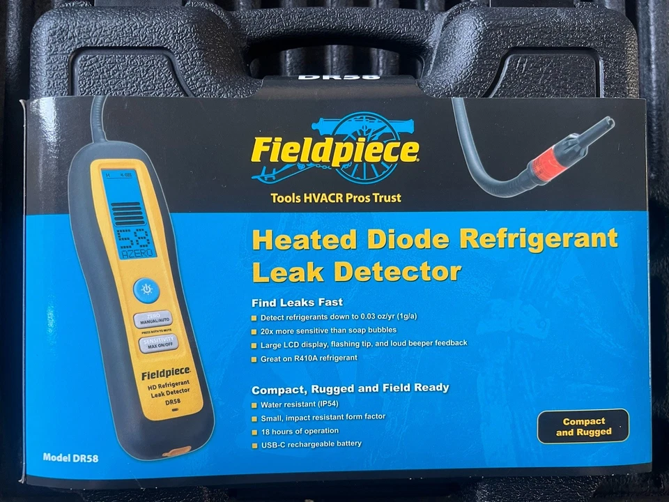 Fieldpiece DR58 Heated Diode Refrigerant Leak Detector/SHIPS FAST!!! - Image 1 of 1