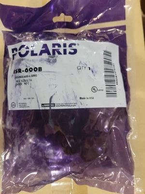 Polaris 600 MCM - 6 AWG Bagged Insulated In-Line Splice, Black - Image 1 of 4