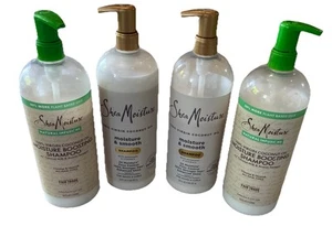 Shea Moisture 100% Virgin Coconut Oil Boosting Shampoos 34 oz Duo - Picture 1 of 5