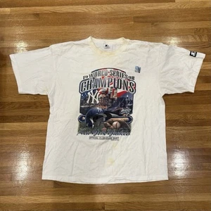 Camiseta De Colección New York Yankees 1998 Campeones de la Serie Mundial Starter Para Hombre XL Blanca - Imagen 1 de 13