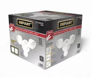 Defiant MaxDetect 240° Motion Wired Outdoor LED Security Flood Light 1400 Lumens - Picture 1 of 3