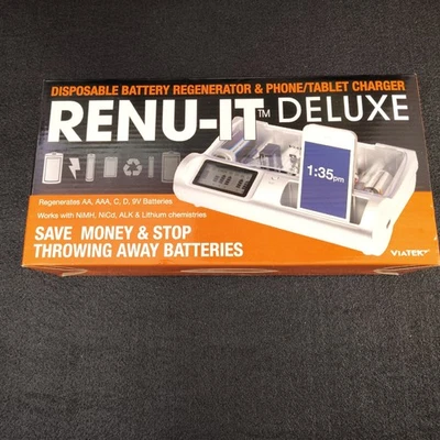 Viatek Renu-It Deluxe RE04 Battery Regenerator Charger + USB Port NEW! - Image 1 of 4
