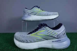 Brooks Glycerin 20 Shoes Womens Size 8 Gray Blue Lime Running Sneakers Comfort - Picture 1 of 8