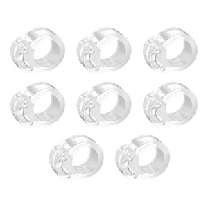 8pack Soft Transparents Door Bumpers Invisible Silicone Wall Protectors - Picture 1 of 8