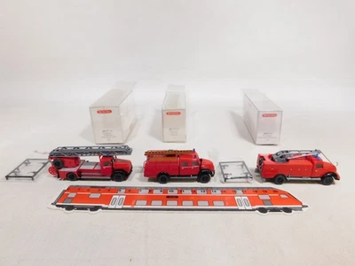 3X WIKING H0 1:87 TLF Ecc Magirus Pompiere FW 0623 862 863 Mint+Box #DW826-0,5 - Immagine 1 di 4