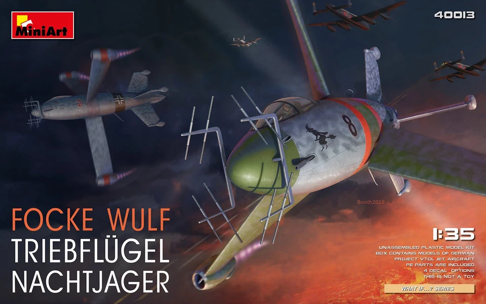 1:35 Miniart Focke Wulf Triebflugel Nachtjager Kit MA40013 Modellino - Immagine 1 di 2