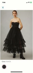 Anthropology Pilcro Dress Black 2pc 2X NWT $595 - Picture 1 of 3