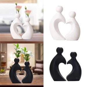 2 Stück Vasen für Blumen, Geschenkideen Zum Valentinstag, Abstrakte - Bild 1 von 14