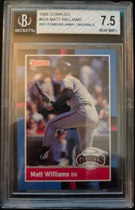 Donruss #628c 1988 Matt Williams RC BGS 7,5 Gigantes de San Francisco - Imagen 1 de 2