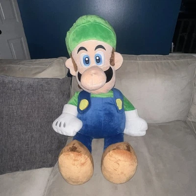 3FT Good stuff Nintendo Super Mario Brothers- Luigi Green  Cap Jumbo Plush EUC — 第 1/3 张图片