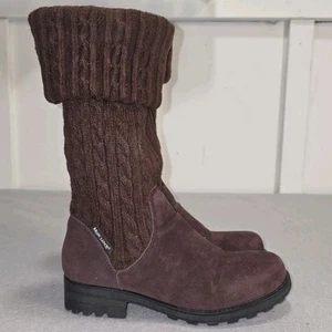Muk Luks Strick-Slipper Damengröße 8 kniehoch braun  - Bild 1 von 13
