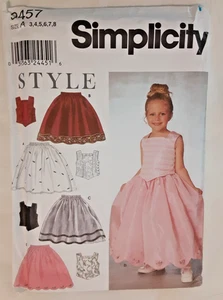 Simplicity Pattern 9457 Child Girl Top & Skirt Sewing Craft Project (H) - Picture 1 of 2