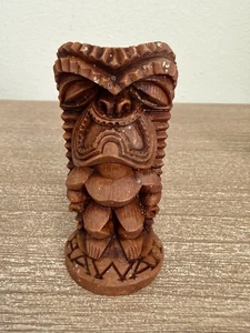 Vintage Coco Joe's Hawaii Lucky Tiki Hapa Wood HW30 4” - Picture 1 of 7