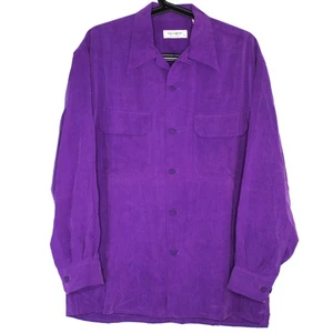 Equipment Para Hombres Mediana Seda Lazo Fluido Cuello de Campamento Camisa Abotonada NUEVA RARA C1154 - Imagen 1 de 6