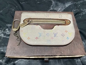 Louis Vuitton Multicolor Coin Purse Geldbörse Murakami Weiß Authentic  - Bild 1 von 7