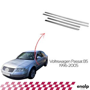 Chrome Door Side Belt Molding 4 Pcs for VW Passat B5 1996-2005 Stainless Steel - Foto 1 di 6