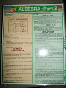 Barcharts Algebra Part 2 Quick Study Guide - Picture 1 of 1