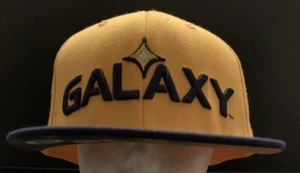 Adidas MLS LA Galaxy Fitted Cap Hat Sz. S/M New M665Z Yellow/Navy - Picture 1 of 6
