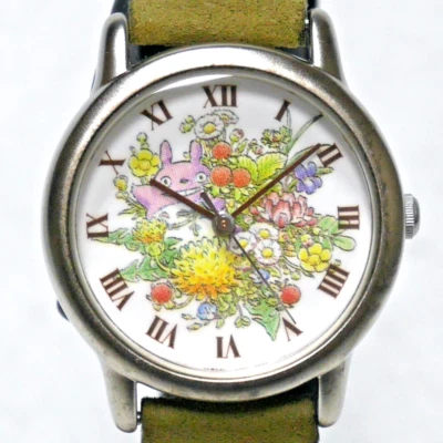 Reloj SEIKO ALBA Ghibli My Neighbor Totoro ACBS551 Cuero Caqui Caja Original Foto 1 de 4