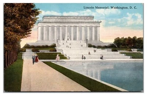 Washington DC c1910 Lincoln Memorial People Period Fashion Postcard G2 - Picture 1 of 2