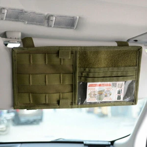 Bolsa táctica MOLLE para parasol de coche - organizador de almacenamiento de panel para visera de camión - Imagen 1 de 12