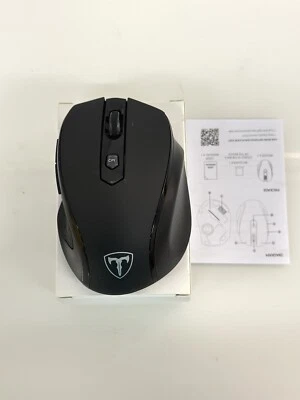 VicTsing Wireless Gaming Mouse Ergonomic Adjustable DPI Level 6 Button Black New - Image 1 of 4