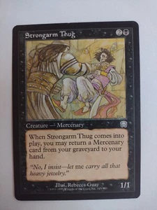 MTG Magic The Gathering Card Strongarm Thug Creature Mercenary Black Mercadian  - Picture 1 of 2
