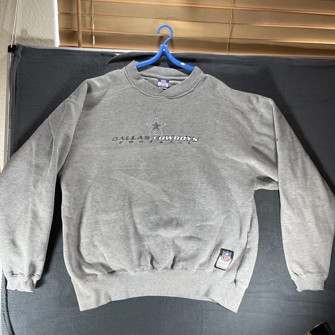Vintage Onfield NFL Dallas Cowboys Reebok Sweatshirt  Size L Gray Sweater Cover