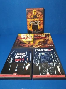Horror 5 DVD Lot:Movie Films Friday the 13th 1 & 2, Hills Have Eyes 1 & 2 - Picture 1 of 4