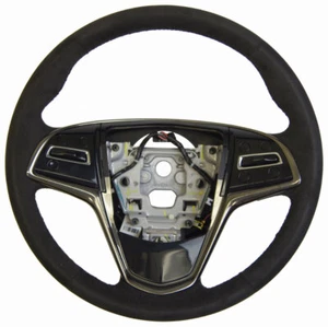 2014 Cadillac CTS Steering Wheel Black Suede W/O Paddle Shift New OEM 23193054 - Picture 1 of 7