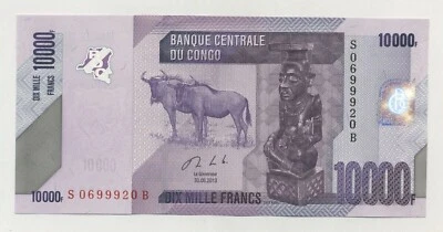 Congo Dem. Rep. 10000 Francs 30-6-2013  Pick 103.b UNC Uncirculated Banknote - Image 1 of 2