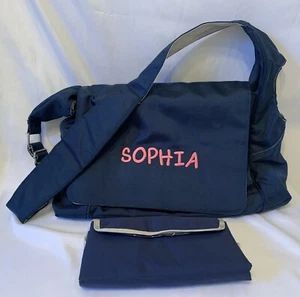 Pottery Barn Kids Navy Convertible BackPack Diaper Bag 'Sophia' 10 Pockets C Pad - Picture 1 of 6