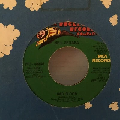Neil Sedaka - Bad Blood / Your Favorite Entertainer 1973 45 RPM — 第 1/2 张图片