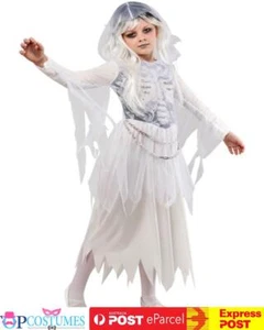 Child Ghost Tutu Skirt Wand Headband Girls Halloween Dress Up Costume - Picture 1 of 4