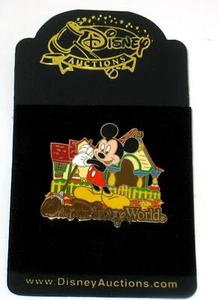 LE500 OLD Walt Disney World AUCTIONS Pin Toontown House Mickey Mouse Yardwork - Picture 1 of 2
