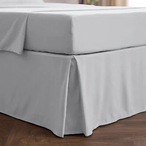 Mellanni Bed Skirt 15-Inch Tailored Drop Pleated Bed Frame and Box Spring Cover - Picture 1 of 92