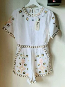 Beautiful Spring Summer Jumpsuit Romper Shorts The Clothing Company Size M NEW - Picture 1 of 9