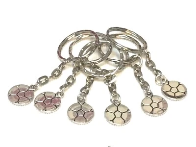 LIZZIELINKS 6 FOOTBALL KEYRINGS PARTY BAG FILLERS BOY KEYRINGS LUCKY DIPS BUY 2+ FREE GIFT