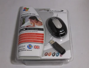 Mini Wireless Cordless Mouse Mice For Notebooks Laptop PC Computer Black - Picture 1 of 2