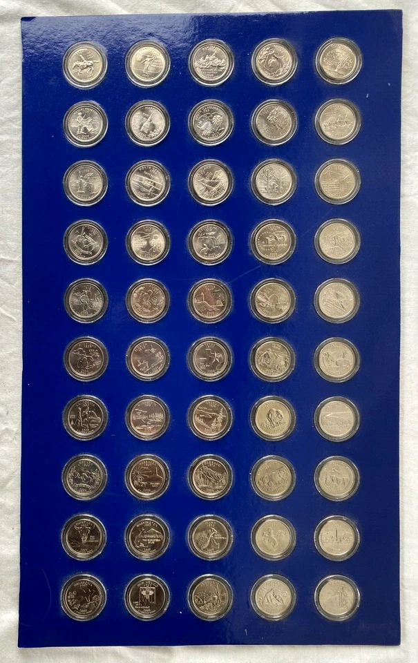 50 State Quarters 1999-2008 Complete US Uncirculated Mint Coins - Image 1 of 1