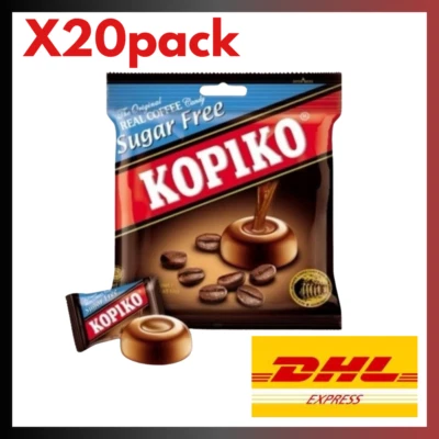 Kopiko Sugar Free Coffee Hard Candy Original Real Coffee  20 packs x 75g -DHL - Image 1 of 4