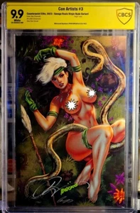 Con Artists 3 Savage Rogue X-men Nude Chadzoudis CBCS 9.9 Signed Kincaid not 9.8 - Picture 1 of 2