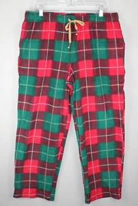 CUDDL DUDS Women's Fleece Plaid Pajama/Lounge Pants Sz L Elastic Waist Pockets - Picture 1 of 9