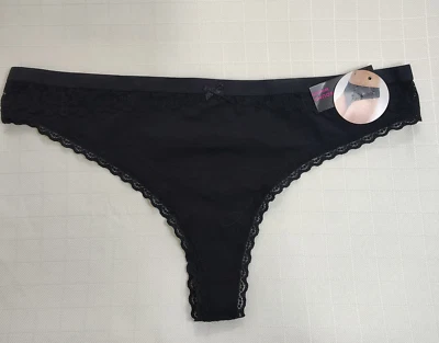 Tanga Talla XXL/2XG Bragas Mujer Algodón Spandex Negro Hollín Foto 1 de 4