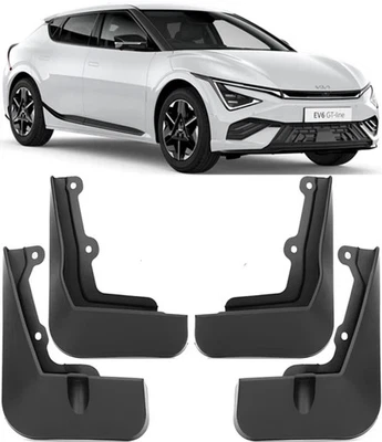 Genuine Front & Rear Splash Guards Mud Flaps For 2022-2025 Kia EV6 GT / GT-Line - Image 1 of 4